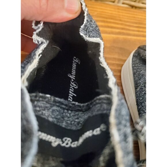 Tommy Bahama Womens Slip-On Sneakers Lace-Up Detail Heathered Gray Knit Size 7 - Picture 3 of 10